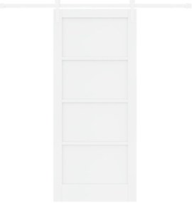 vidaXL Συρόμενη Πόρτα με Σετ Υλικών Λευκή 86x198.5 εκ.