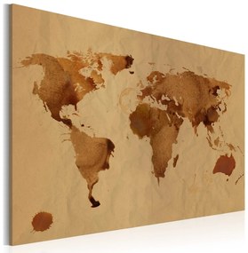 Πίνακας - The World painted with coffee 120x80