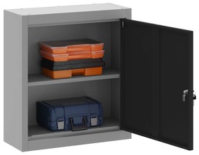 vidaXL Ντουλάπα Εργαλείων Τοίχου Μαύρη 50x20x55 εκ Ατσάλι