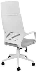 ΚΑΡΕΚΛΑ ΓΡΑΦΕΙΟΥ ANIVIA HM1054.21 ΓΚΡΙ &amp; ΠΟΔΙ ΛΕΥΚΟ 64x61x126 εκ.