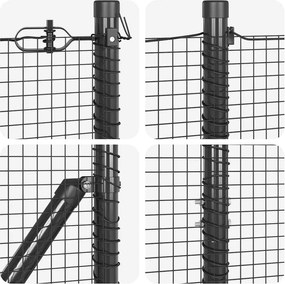 vidaXL Στύλος Περιφράξεων Γκρι 10 x 1,5 μ (16 x 16 mm δίχτυ)