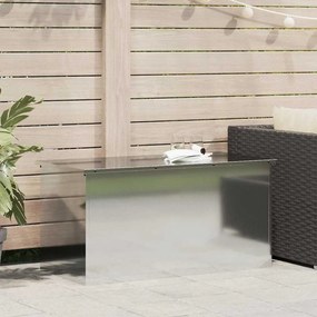 vidaXL Κουτί αποθήκευσης εξωτερικών χώρων Ασημί 100 x 50,5 x 50 εκ.