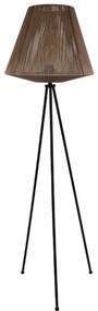 Φωτιστικό Δαπέδου Cord Fylliana Μαύρο - Καφέ 42x140 εκ. 42x42x140 εκ.