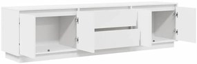 vidaXL Έπιπλο Τηλεόρασης με LED Λευκό 193,5x41x50 εκ.