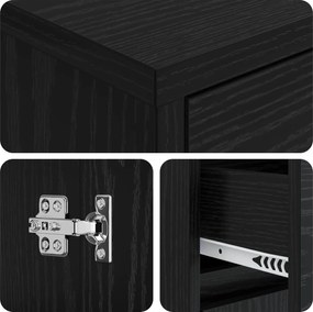 vidaXL Ντουλάπι Μπάνιου Μαύρη Δρυς 30 x 33 x 190 εκ.