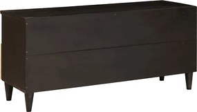 vidaXL Ντουλάπι TV Μαύρο και Χρυσό 100 x 33 x 46 εκ Επεξεργασμένο ξύλο