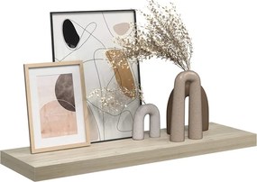 vidaXL Ράφι Τοίχου Χρώμα Δρυός 80x23,5x3,8 εκ. MDF