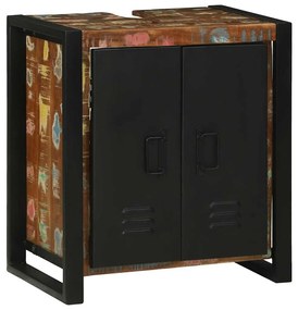 Ντουλάπι νιπτήρα Καφέ 55 x 35 x 60 εκ. Στερεό Ανακτηθέν Ξύλο