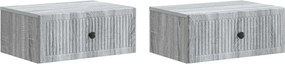 VidaXL Κομοδίνο 2 τεμ. Γκρι Sonoma 49 x 34,5 x 20 εκ.