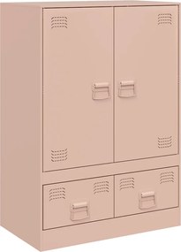 vidaXL Ραφιέρα Ροζ 67x39x95 εκ. από Ατσάλι