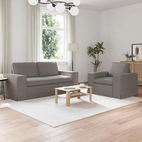 vidaXL Σετ Καναπέ 2 pcs Taupe 182 x 80 x 82 εκ ύφασμα