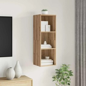 vidaXL Τοίχου Ντουλάπι Τηλεόρασης artisan δρυς 37 x 37 x 107 εκ