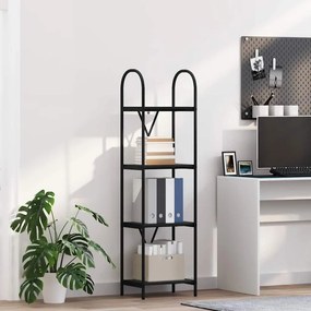 vidaXL Ράφι Βιβλίων Μαύρη δρυς 40 x 30 x 146 εκ Επεξεργασμένο ξύλο