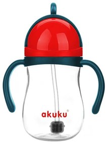 Ποτήρι Εκπαιδευτικό 280ml Με Καλαμάκι Akuku Blue/Red A0164
