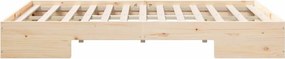 vidaXL Σκελετός Κρεβατιού Καφέ 135 x 190 cm