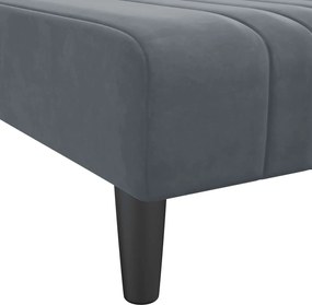 vidaXL Ανάκλιντρο Σκούρο Γκρι Βελούδινο