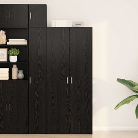 vidaXL Highboard Μαύρη δρυς 40 x 42,5 x 185 εκ. Επεξεργασμένο ξύλο