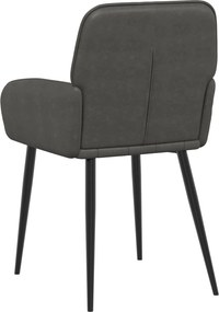 vidaXL Καρέκλες φαγητού 2 pcs Τεχνητό Δέρμα Μαύρο 57 x 50 x 85 εκ.