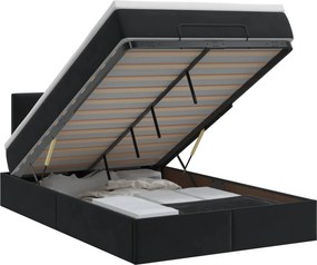 VidaXL Κρεβάτι Ottoman με στρώμα Μαύρο 120 x 190 cm Βελούδο