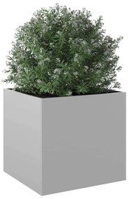 vidaXL Ζαρντινιέρα Ασημί 49 x 47 x 46 εκ. από Γαλβανισμένο Χάλυβα