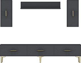 Stewehome Σετ μονάδας τηλεόρασης με ράφι 180x30x41 cm