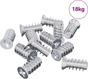 vidaXL Βίδα 10909 pcs Ασημί M6 x 12 mm Σίδερο
