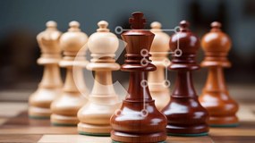 Intra Συλλεκτικό Ξύλινο Παζλ Plywood  4mm - Ξύλινη σκακιέρα με σκάκι Σε Ξύλινο Κουτί - Διαστάσεις Puzzle: 10x10 cm – 25 κομμάτια