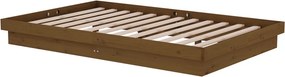 vidaXL Πλαίσιο Κρεβατιού Μελί 120x190 εκ. Μασίφ Ξύλο Small Double