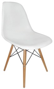 Καρέκλα Art Wood White  EM123.1P  46X53X81 cm Σετ 4τμχ Polypropylene