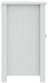 vidaXL Ντουλάπι Νιπτήρα BERG Λευκό 60 x 34 x 59 εκ. Μασίφ Ξύλο Πεύκου