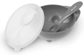 Φαγητοδοχείο &amp; Κουτάλι (Σετ) 250ml Akuku A0425 Γκρι