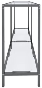 vidaXL Τραπέζι Κονσόλα Διαφανές 140 x 35 x 75,5 εκ. από Ψημένο Γυαλί