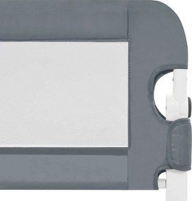 vidaXL Μπάρα Κρεβατιού Προστατευτική Γκρι 120 x 42 εκ. από Πολυεστέρα