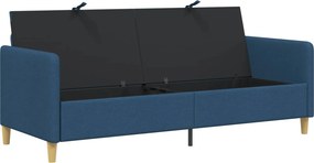 vidaXL Καναπές με Αποθήκευση Μπλε 192 x 78 x 87 εκ. Πολυεστέρας