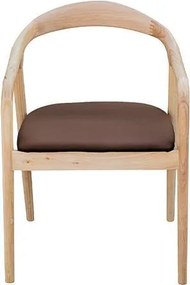 Καρέκλα ξύλινη Nextdeco Jackson καφέ Υ79,5x56x62εκ