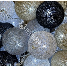 Fos Me 20 Υφασμάτινες Μπάλες LED Ρεύματος Glamour 2.85m 27-00437