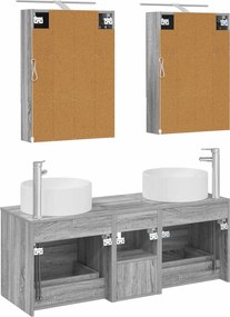 vidaXL Σετ Επίπλων Μπάνιου 5 pcs Γκρι Sonoma