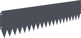 vidaXL Περίγραμμα γκαζόν 10 τμχ. 103 x 25 εκ Steel Ανθρακί