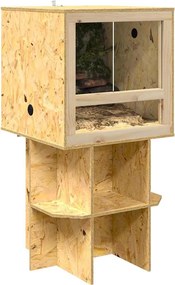 vidaXL Βάση Terrarium Καφέ 50 x 50 x 50 cm OSB