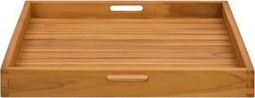 vidaXL Δίσκος Σερβιρίσματος 60 x 60 εκ. από Μασίφ Ξύλο Teak