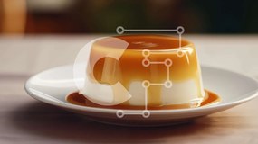 Σετ των 2 Intra Συλλεκτικό Ξύλινο Παζλ Plywood 4mm - Νόστιμο επιδόρπιο με σάλτσα καραμέλας Σε Ξύλινο Κουτί - Διαστάσεις: 10x10 cm – 25 κομμάτια