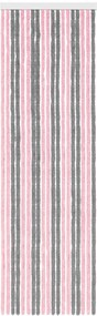 vidaXL Κουρτίνα εντόμων Chenille Ασημί Γκρι και Ροζ 56 x 185 cm