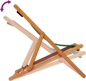 vidaXL Καρέκλες Παραλίας Πτυσσόμενες 2 τεμ. Πράσινες Υφασμάτινες