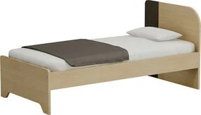 Κρεβάτι Ημίδιπλο Sebastiana Ανθρακί, για Στρώμα 110x190 εκ.
