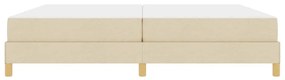 vidaXL Κρεβάτι με ελατήρια Κρέμα και Καφέ 200 x 200 cm