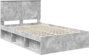 vidaXL Σκελετός Κρεβατιού Γκρι τσιμέντου 120 x 190 cm