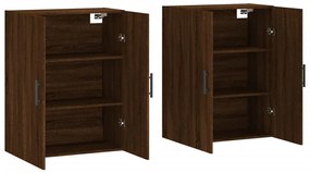 vidaXL Ντουλάπια Τοίχου 2 τεμ. Καφέ Δρυς 69,5 x 34 x 90 εκ.