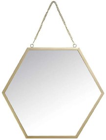 Καθρέπτης Τοίχου FAM628 34,5x30,5cm Gold Espiel Μέταλλο,Γυαλί
