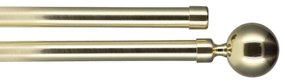 Κουρτινόξυλο Φ19mm Διπλό Επεκτεινόμενο 120-210cm Με Άκρα L-N Paloma Gold 796212098