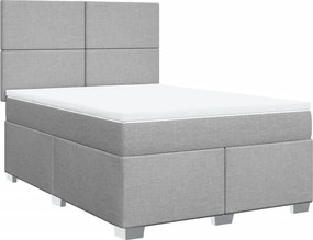 vidaXL Κρεβάτι Boxspring με Στρώμα Αν. Πράσινο 160x200εκ Υφασμάτινο